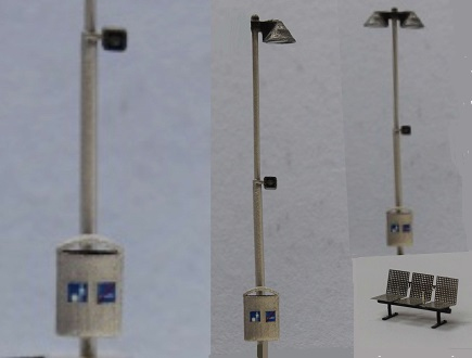 Platform accessories, overhead line accessories H0