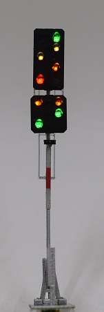 Krois-Modell Main Signal with 3 Aspects 40km/h, Shunting- and Distant Signal