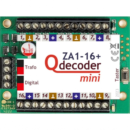 Qdecoder Z1-16+, Alleskönner-Zubehördecoder mit 16 unabhängig programmierbaren Funktionsausgängen