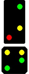 Krois-Modell Hauptsignal 3-begriffig 40km/h mit Vorsignal, Spur N