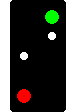 Krois-Modell Main Signal with 2 Signal Aspects and Shuting Signal, scale 1:16