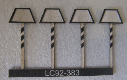 LaserCraft 94-383 Trapez(halte)tafel Spur Z 4 Stück