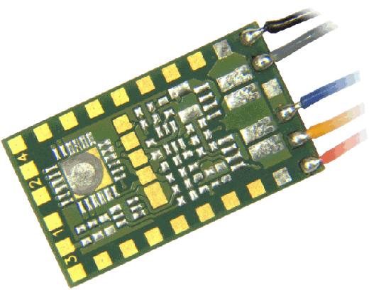 Zimo MX820X, Zweifach-Weichen-Decoder, 19 x 11 x 3,5 mm, 0,8 A, + 8 Ausgänge