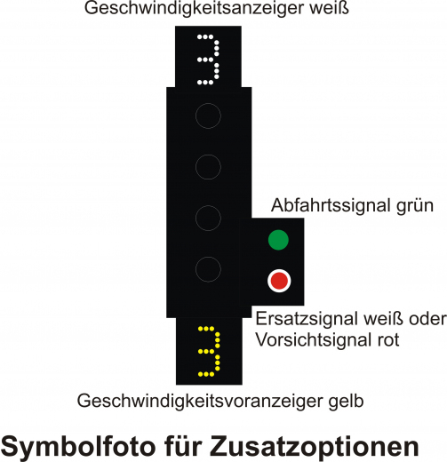 Krois-Modell HS2VeS 1945, ÖBB Hauptsignal 2-begriffig mit Verschubsignal ab 1945