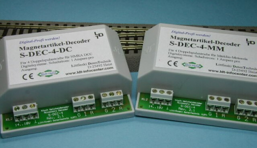 LDT910212,  S-DEC-4-DC-F 4fach Magnetartikel-Decoder für DCC