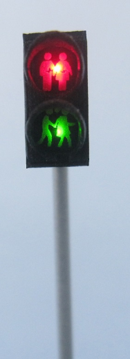 Krois-Modell 1110A, pedestrian traffic lights Straight Man-Woman, scale 1:87