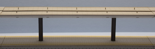 LaserCraft 91-311, Modernes Bahnsteigdach der ÖBB, Mittelteil 250mm Lang, bis 75mm breite