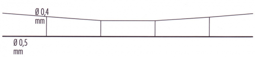 Sommerfeldt 081 H-Profil 3x3, 300mm lang, aus Neusilber, 6 Stück