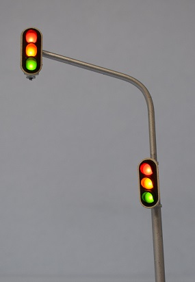 Krois-Modell 1014A, 2x traffic lights, red / yellow / green SG300, left outrigger,  Austria