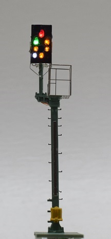 Krois-Modell KS1028, KS multi-section signal 1: 120 left, with caution signal, pre-signal repeater