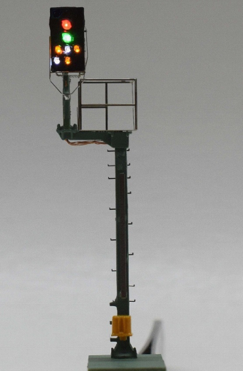 Krois-Modell KS1048, KS-Hauptsignal 1:120 links, mit Vorsichtsignal, Verschubsignal, Vorsignalwiderholer