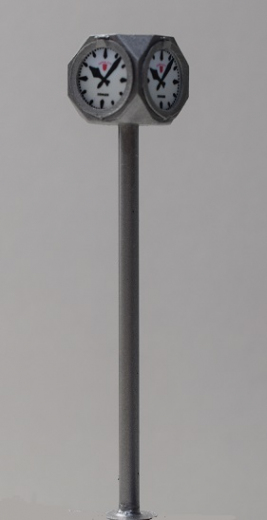 Krois-Modell KM6020, Wiener Würfeluhr, beleuchtet, Alu silber