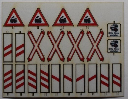 LaserCraft 91-015, Railway crossing signs of epoch III-IV