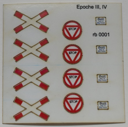 LaserCraft 91-017, Railway crossing signs of epoch III - IV