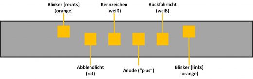 Krois-Modell Car-System 1001, Rückleuchtentrager für LKW schwarz, Spur TT