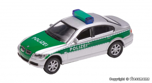 Vollmer 41630, H0 BMW 330i Polizei, grün/silber, Fertigmodell