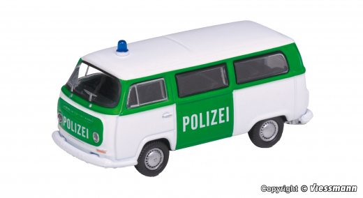 Vollmer 41680, H0 VW Bus T2 1972 Polizei, grün/weiß, Fertigmodell