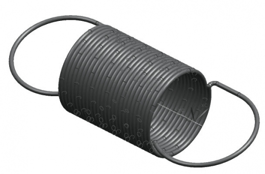 ERS 109832, Zugfeder D=2 L=2,5/6 mm W=25