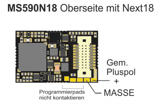 Zimo MS591N18, mit 16-bit Sound der Firma ZIMO  Next18 Schnittstelle