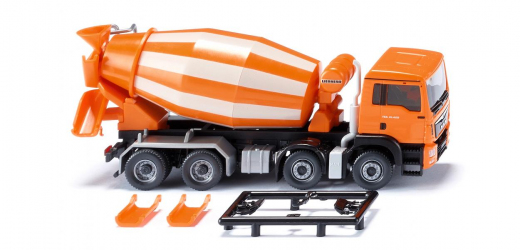 Wiking 068148, Concrete mixer (MAN TGS Euro 6/Liebherr) - orange