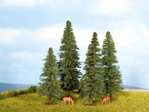 Noch 25432, Fir trees, 4 pieces, 4 - 8 cm high