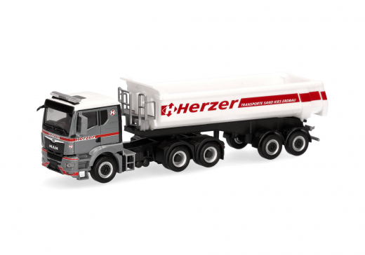 Herpa 319195, MAN TGS TN Kipp-Sattelzug Herzer (Österreich)