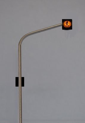 Krois-Modell 1117A, 3x SG300, Fußgängerampel Gelbe Vorsicht Lampe, links Ausleger, Austria