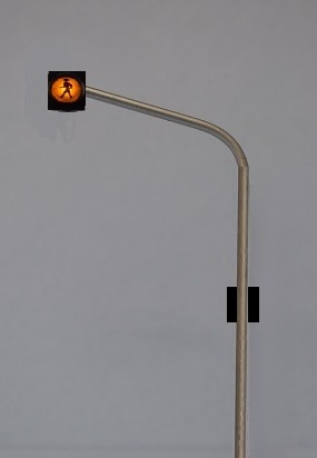 Krois-Modell 1118A, 3x SG300, Fußgängerampel Gelbe Vorsicht Lampe, rechts Ausleger, Austria