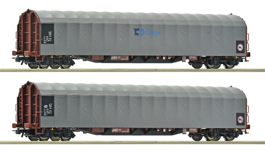 Roco 6600159, 2-tlg. Set: Schiebeplanenwagen, CD Carg
