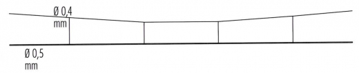 Sommerfeldt 183, Fahrdraht verkupfert 0,5 x 380 mm offen (5 Stück)