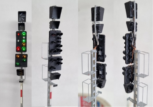 Krois-Modell Hauptsignal 2-begriffig mit Verschubsignal