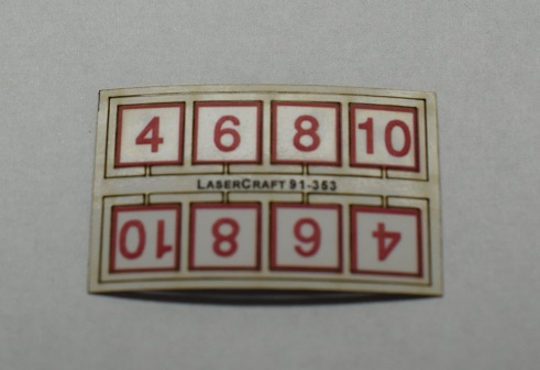 LaserCraft 91-353, ÖBB Geschwindigkeitstafeln Spur H0 8 Stück