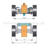 Sol-Expert 31154, Lenkung für 1:87 PKW, fertig montiert, Spurbreite 14,5 mm