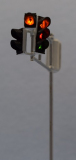 Krois-Modell 1006A, Traffic lights, red / yellow / green SG300, 1 piece, 2x pedestrian, 1x caution yellow, Austria Krois-Modell 1006A, Traffic lights, red / yellow / green SG300, 1 piece, 2x pedestrian, 1x caution yellow, Austria