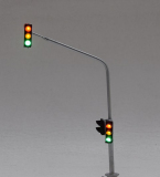 Krois-Modell 1016WD, 2x traffic lights, red / yellow / green SG300, 1x Fußgänge, left boom, West German Krois-Modell 1016WD, 2x traffic lights, red / yellow / green SG300, 1x Fußgänge, left boom, West German