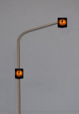 Krois Model 1118A, 3x SG300, pedestrian traffic light with yellow caution lamp, right-hand arm, Austria