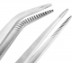 LaserCraft 00-057, 2 self-locking tweezers, straight and curved cross tweezers for secure soldering in model making.