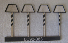 LaserCraft 91-383 Trapez(halte)tafel  Spur H0 4 Stück
