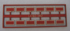 LaserCraft 92-382 Schutz-Haltetafel rot/weiß Spur TT 16 Stück