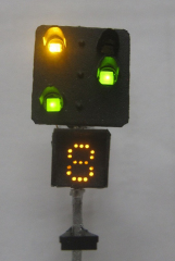Krois-Modell GHA oder GVA, ÖBB Geschwindigkeitshaupt oder Voranzeiger weiße oder gelbe Ziffer zum Nachrüsten