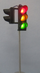 Krois-Modell 1003 WDL, Verkehrsampel rot/gelb/grün, mit Fußgänger links, SG300, 1 Stück Westdeutsch