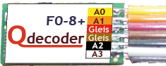 Q-Decoder 084, Alleskönner-Funktionsdecoder mit 8 Funktionsausgängen, mit Litzen