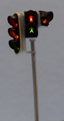 Krois-Modell 1004WD, Traffic lights, red / yellow / green SG300, pedestrian red / green, yellow caution West German