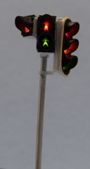 Krois-Modell 1005WD, Traffic lights, red / yellow / green SG300, pedestrian red / green, yellow caution West German