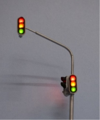 Krois-Modell 1011WD, 3x traffic lights, red / yellow / green SG300, 1x Fußgänge, left outrigger, West German