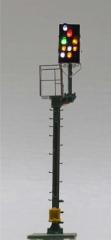 Krois-Modell KS1013, KS-Mehrabschnittsignal 1:120 rechts, mit Vorsignalwiederholer, verkürzter Bremsweg, Vorsichtsignal, Verschubsignal, Vorsignalwiederholer