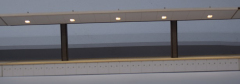 LaserCraft 91-311, Modern railway platform roof of ÖBB, Middle part 250mm long, Up to 75 mm wide