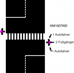 Krois-Modell 1007A, 2x Verkehrsampel, rot/gelb/grün SG300, 1x Fußgänger, Austria