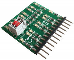 Qdecoder 081, LED-Leiste für Tests an Qdecodern der Serien Z2 / ZA2 / ZA3