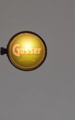 Krois-Modell KM6015, 1x Gösser Bierschild beleuchtet, für Wandmontage